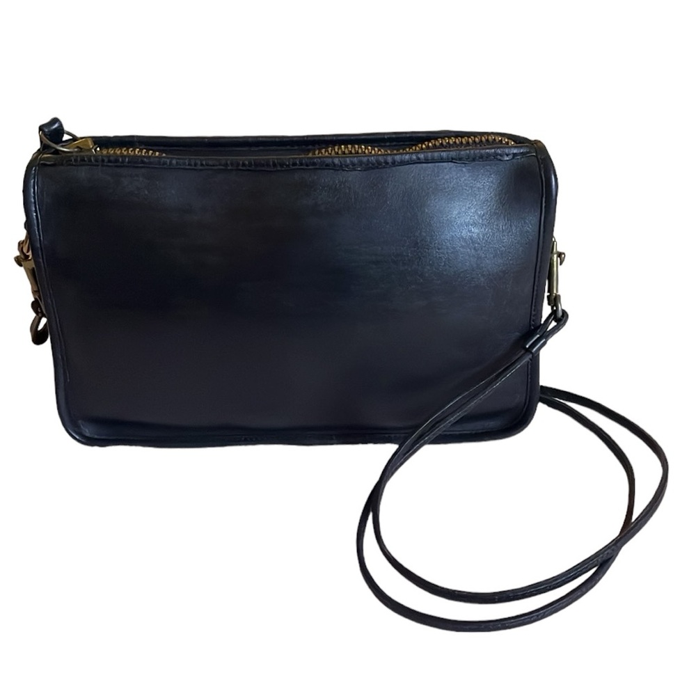Vintage COACH Y2K Leather BONNIE CASHIN Black Purse double straps No 164-7024 - Picture 4 of 15